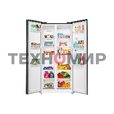 Холодильник Maunfeld MFF177NFSE нержавеющая сталь двухкамерный 263/170л морозилка сбоку, No Frost, Side by Side