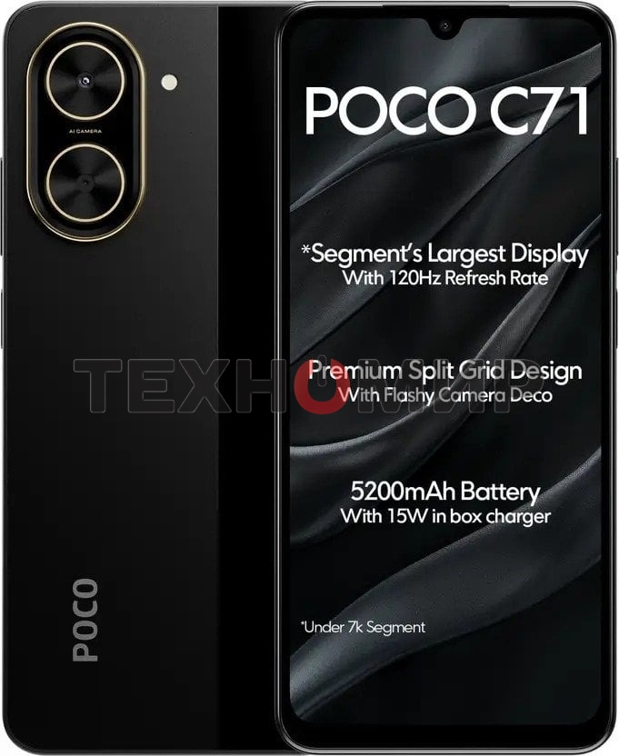 Смартфон POCO C71 RU 4/128Gb черный