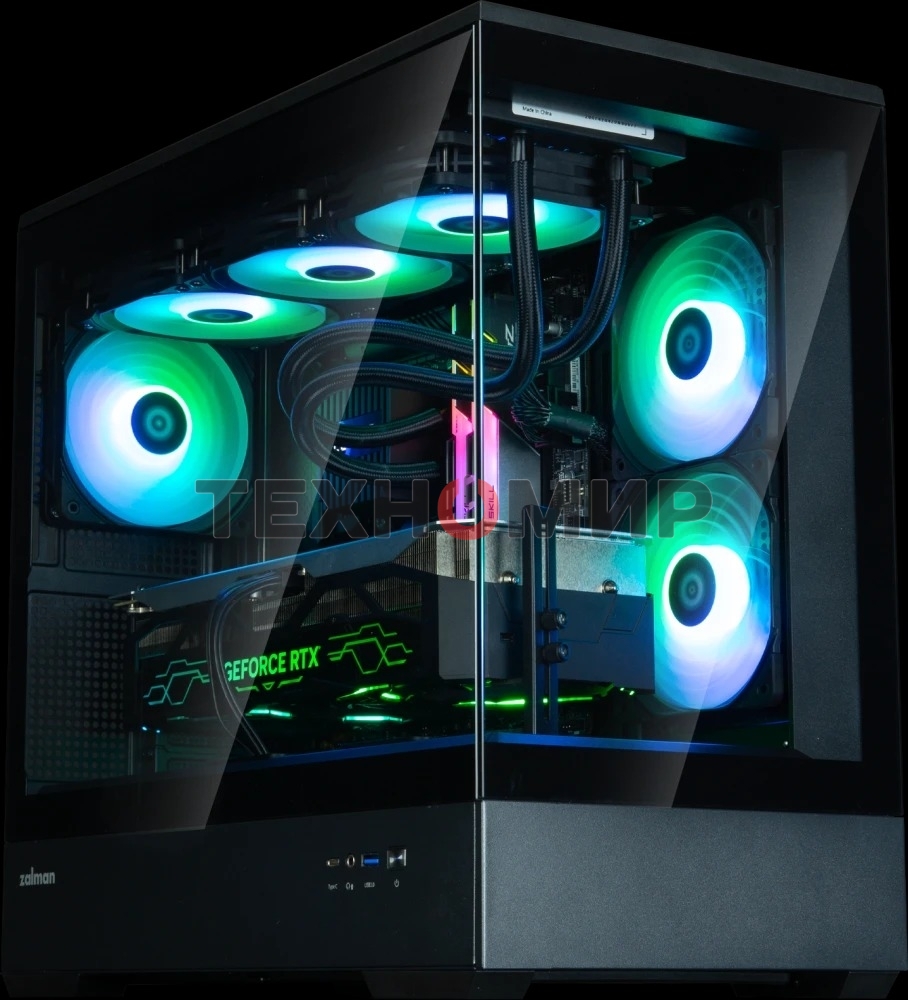 Компьютерный корпус ZALMAN P30 V2, MATX, черный, WINDOW, 2x3.5