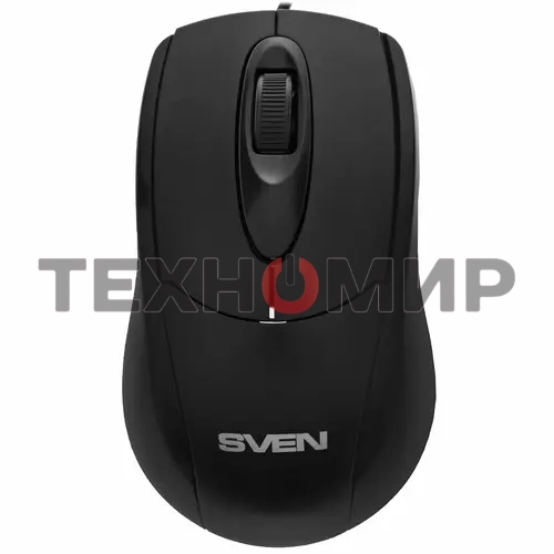 Мышь проводная SVEN RX-110 черный, 1000 dpi, USB, кнопки - 3