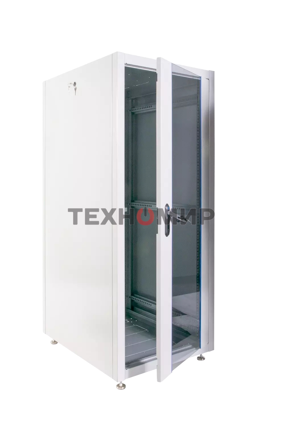 Шкаф телекоммуникационный напольный ЦМО ШТК-Э, IP20, 30U, 1454х600х1000 мм (ВхШхГ), дверь: стекло, боковая панель: сплошная, разборный, серый