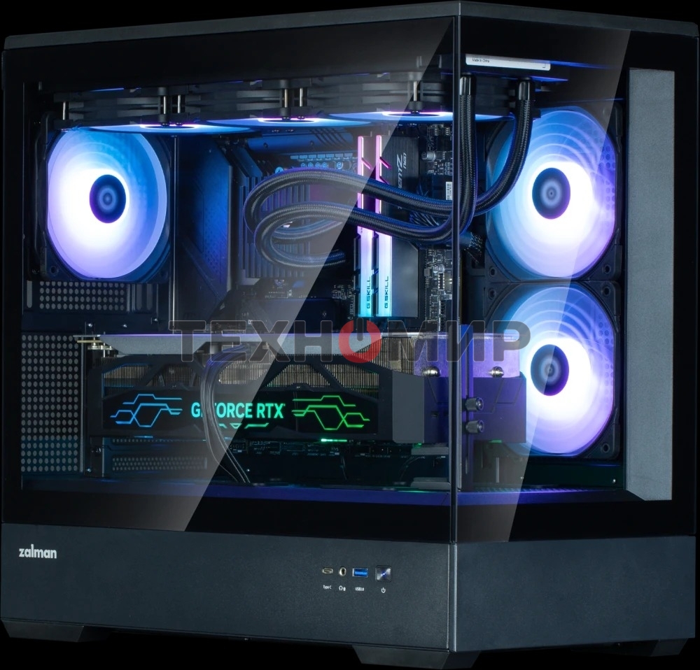 Компьютерный корпус ZALMAN P30 V2, MATX, черный, WINDOW, 2x3.5