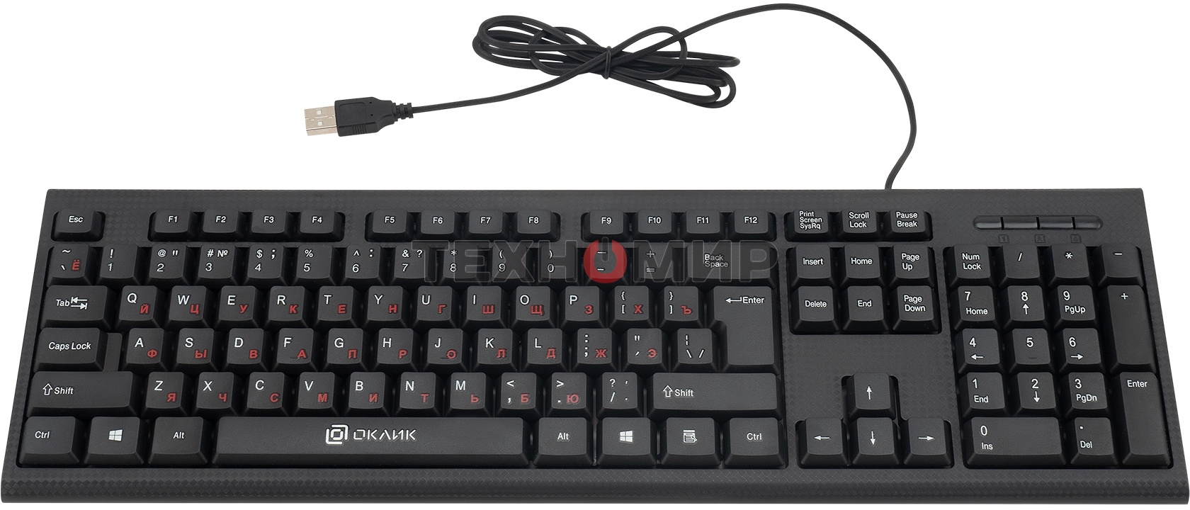 Комплект клавиатура + мышь Oklick 630M клав:черный мышь:черный USB