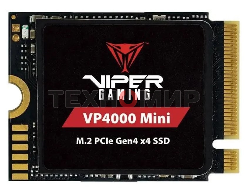 Накопитель SSD Patriot VP4000 Mini, 1Tb, PCIe 4.0 x4, M.2 2230, NVMe, R/W 5000/3500, с радиатором