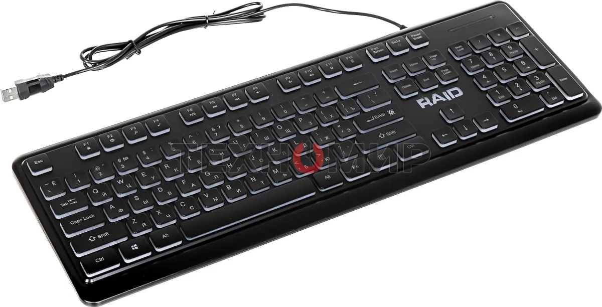 Клавиатура проводная Defender Raid GK-778DL, USB, черный