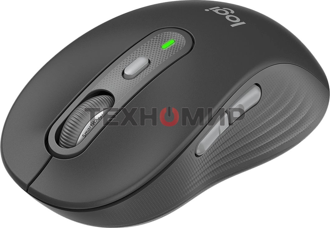 Мышь беспроводная Logitech M750 графитовый, 4000 dpi, радиоканал, Bluetooth, USB, кнопки - 5
