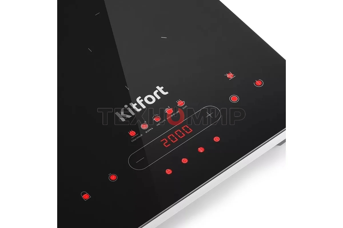 Плита настольная инфракрасная Kitfort КТ-153 черный/серебристый стеклокерамика