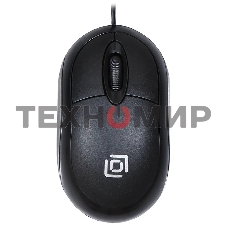 Мышь проводная Oklick 105S черный, 800 dpi, USB, кнопки - 3