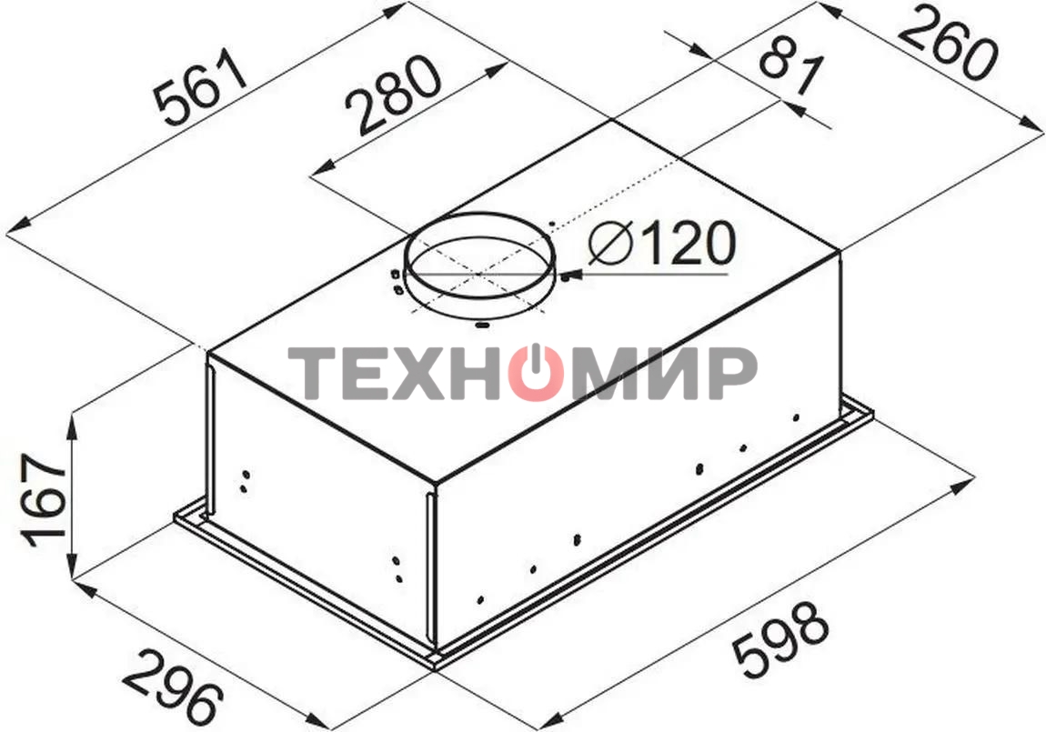 Вытяжка встраиваемая Maunfeld Crosby Singl 60 черный, 60 см, 850 куб. м/ч, 48 дБ