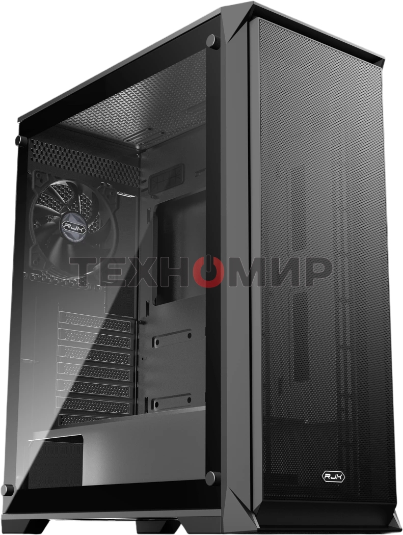 Корпус без блока питания Raijintek ARCADIA 41, Midi-Tower, TG, 1x120мм, 2xUSB-A 3.0 + 1xUSB-C, ATX, mATX, mITX Black