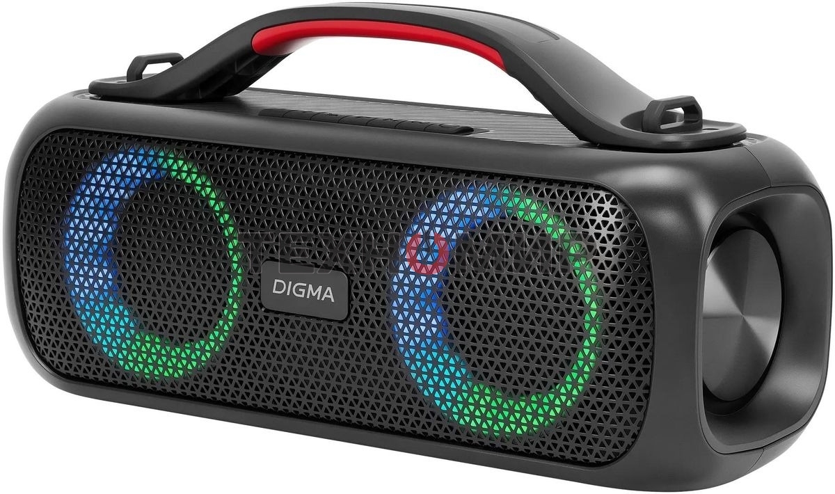Колонка портатитвная Digma D-PS1531 черный/черный 40W 2.0 BT 10м 3000mAh (SP1531B)