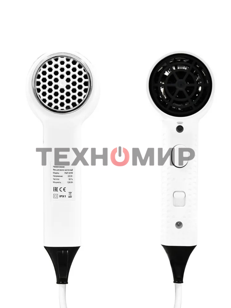 Фен Puff 1201B 1200Вт белый