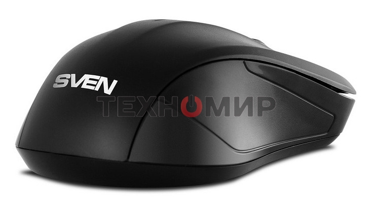 Мышь беспроводная SVEN RX-270W черный, 1600 dpi, радиоканал, USB, кнопки - 4