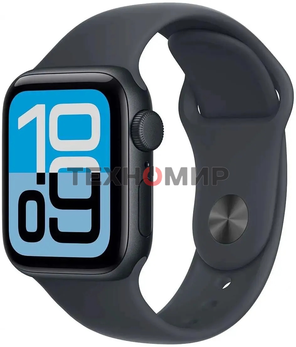 Умные часы Apple Watch SE 3 2025 A3325 44мм OLED корп.темная ночь Sport Band рем.темная ночь разм.брасл.:M/L (MEHQ4LW/A)