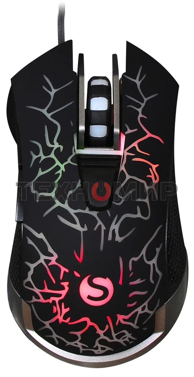 Мышь проводная SunWind SW-M705G черный, 3600 dpi, USB, кнопки - 6