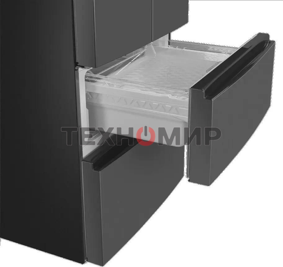 Холодильник Maunfeld MFF180NFSBE01 серый трехкамерный 224/113л морозилка снизу, No Frost