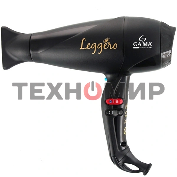 Фен GA.MA LEGGERO черный, 2400 Вт