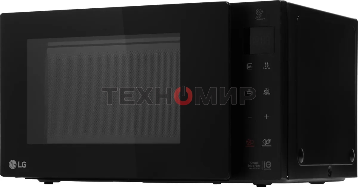 Микроволновая печь LG MW23R35GIB инвертор, черный, 23 л, 1000 Вт, переключатели - сенсор