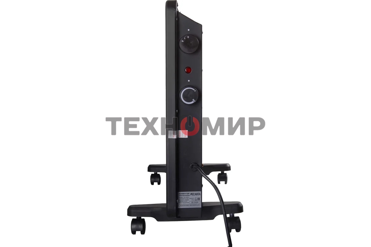 Конвектор Ресанта ОК-2000Ч, черный, 2000 Вт, 25 м2, термостат 67/4/37