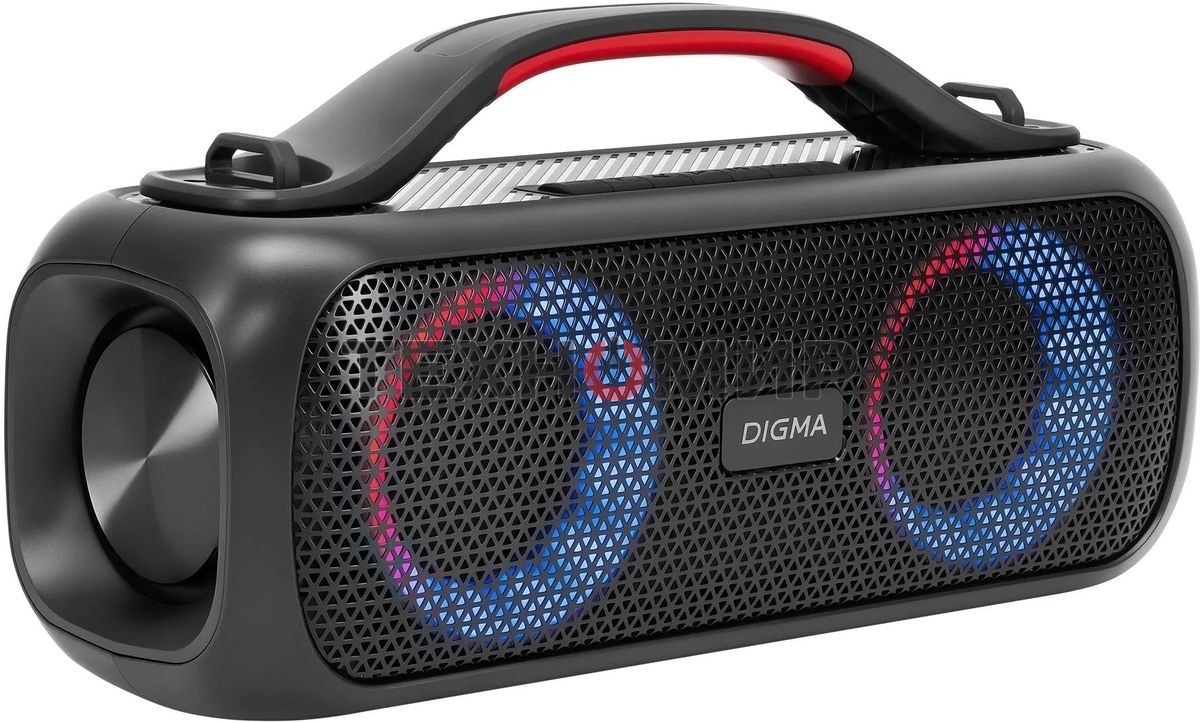 Колонка портатитвная Digma D-PS1531 черный/черный 40W 2.0 BT 10м 3000mAh (SP1531B)