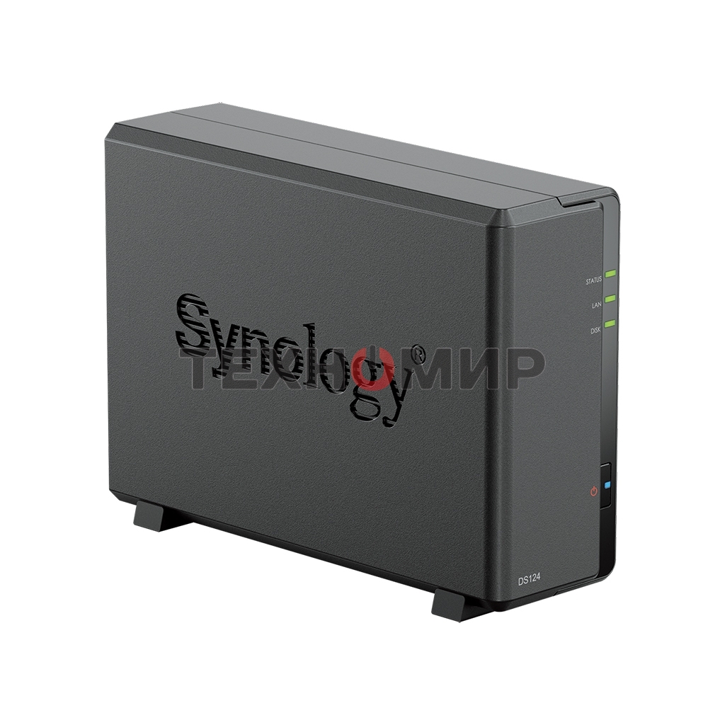 СХД SYNOLOGY настольное исполнение 1BAY NO HDD DS124
