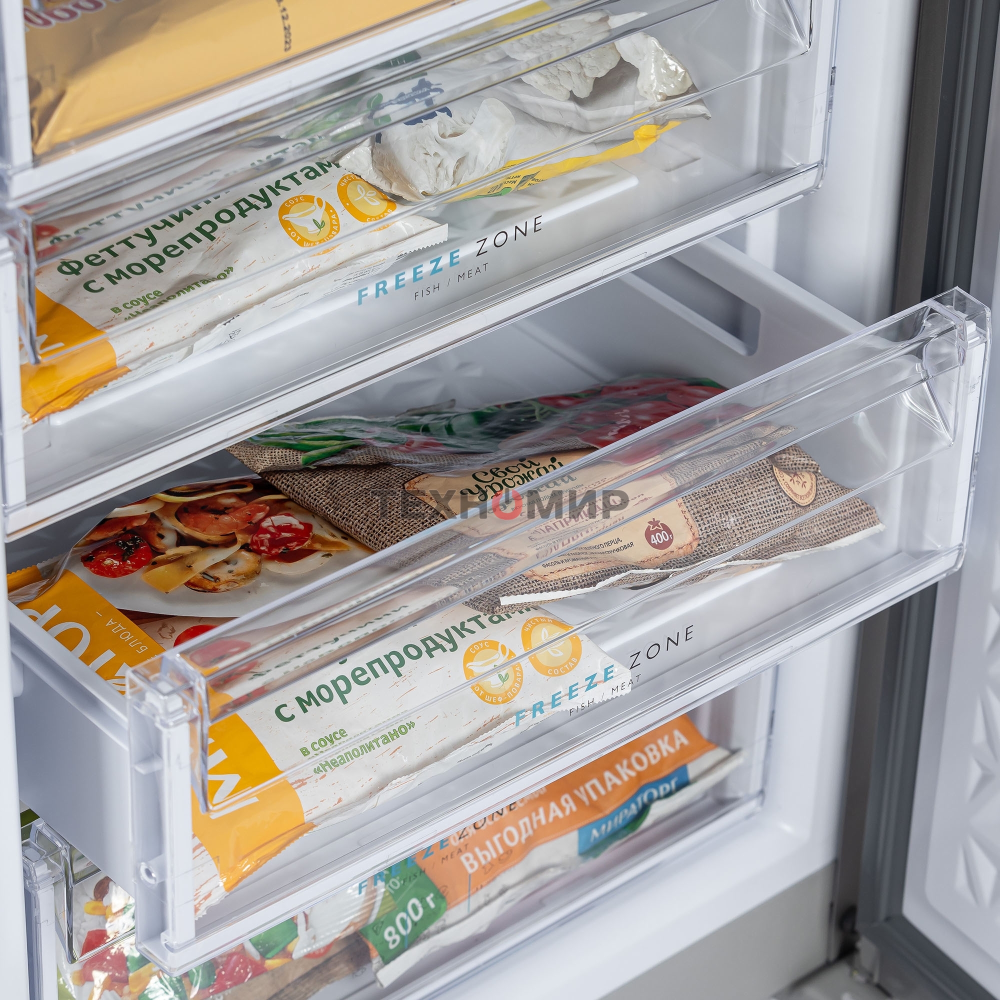 Морозильная камера Бирюса M514 металлик 110л, 4 ящика