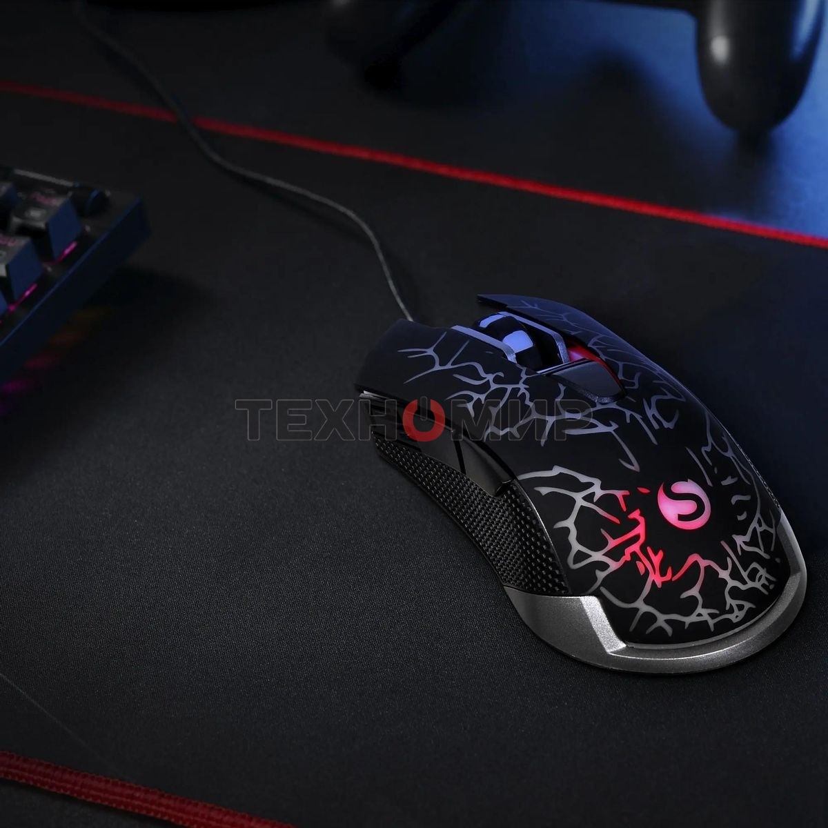 Мышь проводная SunWind SW-M705G черный, 3600 dpi, USB, кнопки - 6