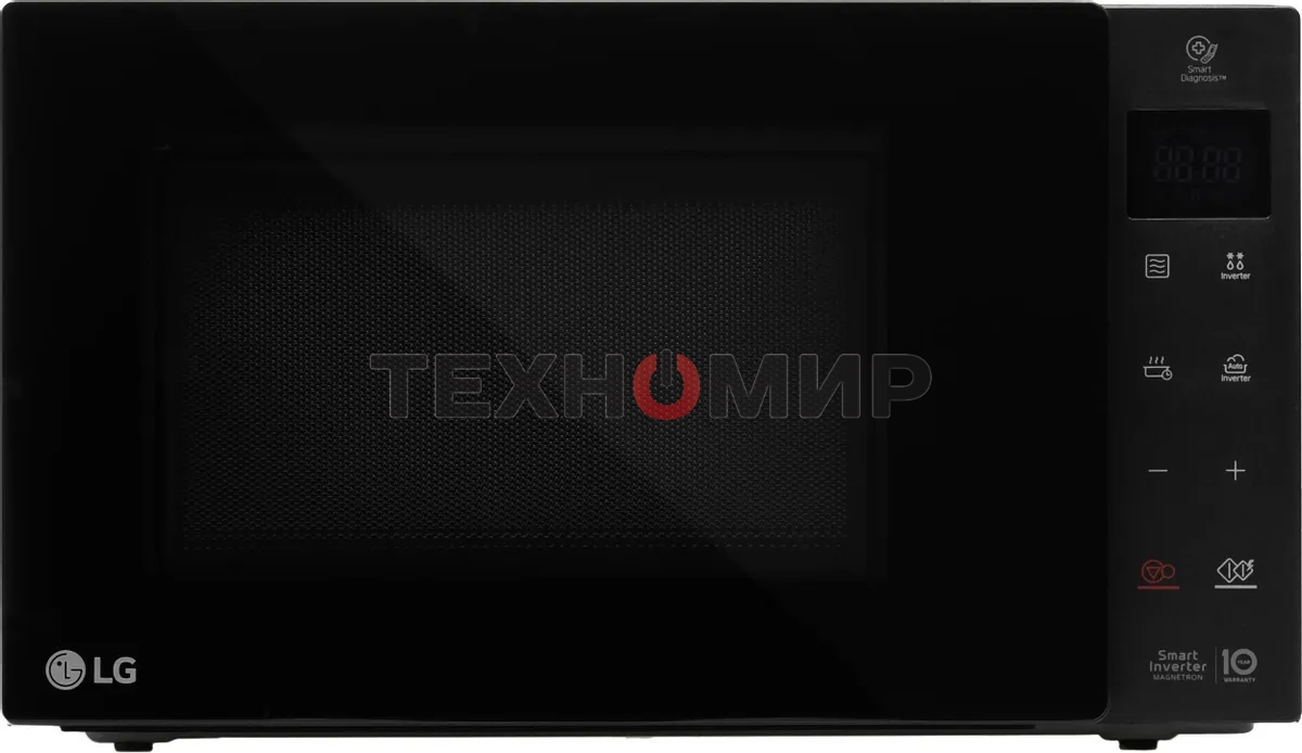 Микроволновая печь LG MW23R35GIB инвертор, черный, 23 л, 1000 Вт, переключатели - сенсор