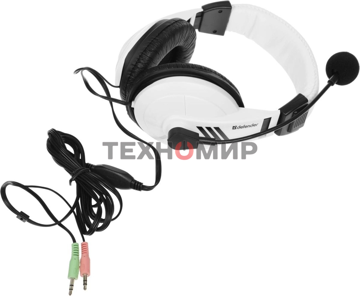 Гарнитура проводная Defender Gryphon 750 белый, кабель 2 м