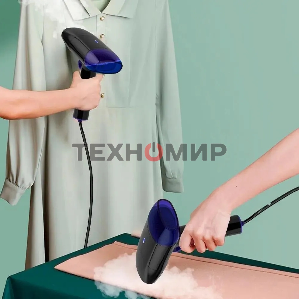 Отпариватель Kitfort КТ-9114 черный/фиолетовый, 1500 Вт, 20 г/мин, 110 мл