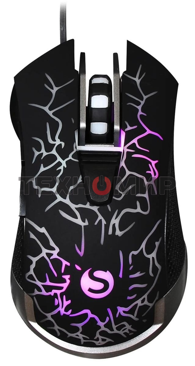 Мышь проводная SunWind SW-M705G черный, 3600 dpi, USB, кнопки - 6