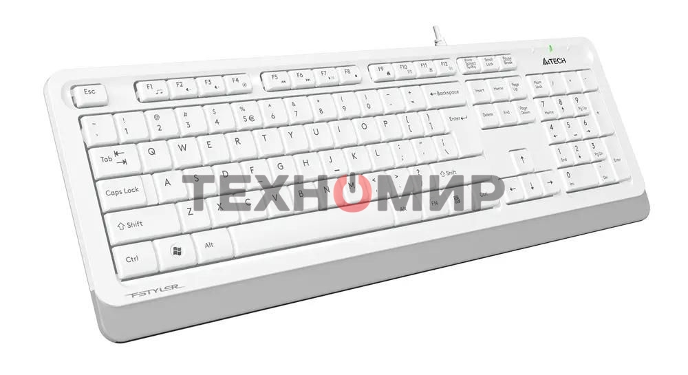 Комплект клавиатура+мышь A4Tech FStyler F1010 проводной, USB, 1600 DPI, белый/серый