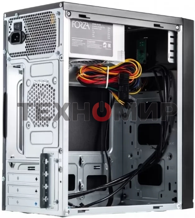 Компьютерный корпус Сase Forza mATX, 450W, 2xUSB 2.0, Black, w/o FAN, 12 см fan PSU, power cord