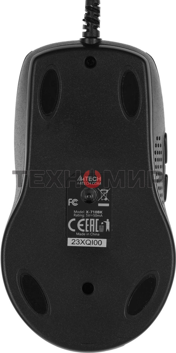 Мышь проводная + коврик A4Tech X-7120 черный, 2000 dpi, USB, кнопки - 7
