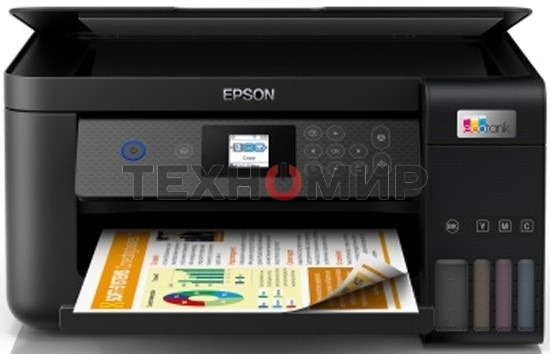 МФУ струйное EPSON L4260 (C11CJ63412), А4, цветное, печ. 33 стр/мин. (ч/б) 15 стр/мин. (цвет), 5760 х 1440 dpi (печать) 1200 х 2400 dpi (скан.), USB