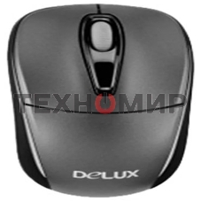 Мышь DELUX DLM-123GB (2.4G тёмно серая),лазерная, беспроводная
