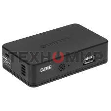 Приставка для цифрового ТВ LUMAX DV1120HD черный, DVB-T2, DVB-T, DVB-C, HDMI, USB 2.0