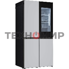 Холодильник LG GR-A24FQAKM серый трехкамерный 382/145л морозилка снизу, No Frost, Side by Side