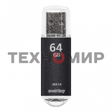 Флешка USB Smartbuy Dock Black (SB64GbDK-K3), 64Gb, USB 3.0, R/W 75/25, черный