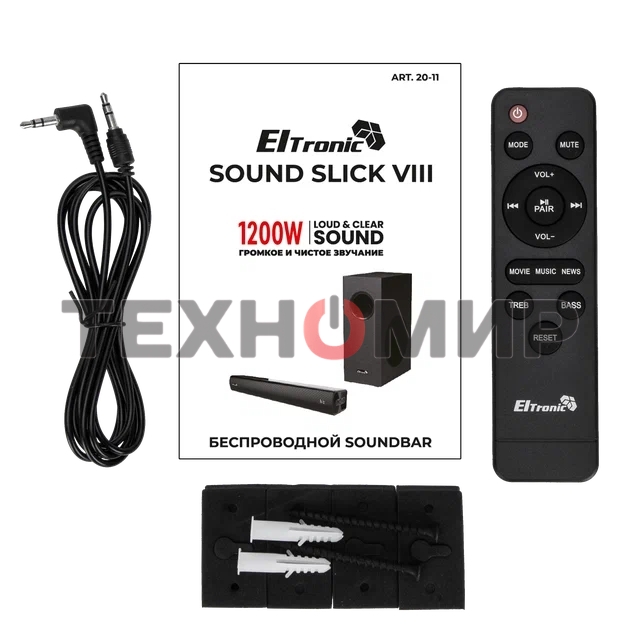 Акустическая система ELTRONIC Саундбар SOUND SLICK 8 (20-11) черный