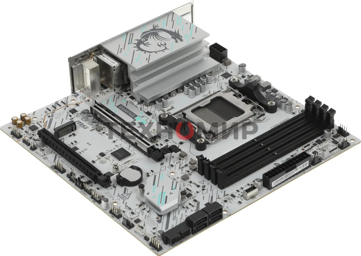 Материнская плата MSI B840M GAMING PLUS WIFI6E, AM5, AMD B840, 4xDDR5, 4xSATA, 2xM.2, 1xPCIe 4.0 x16, 1xPCIe 3.0 x4, 1xHDMI (v2.1), 1xUSB-C 10Gbps, 1xUSB-A 10Gbps, 2xUSB-A 5Gbps, 4xUSB-A 2.0, 1x2.5Gb LAN, Wi-Fi 6E, Bluetooth 5.3, 2x3.5 мм, 7.1, mATX