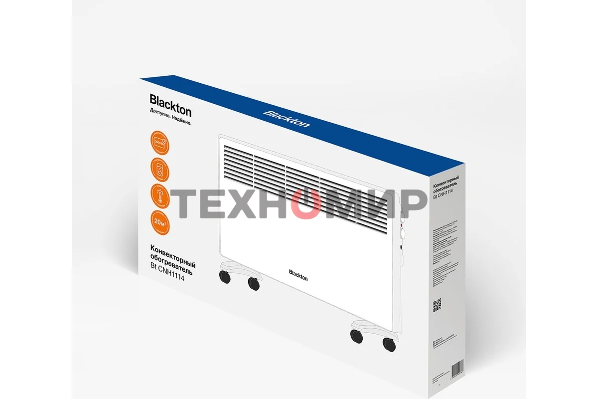 Конвектор электрический Blackton Bt CNH1114 белый, 2000 Вт, 20 м2, термостат
