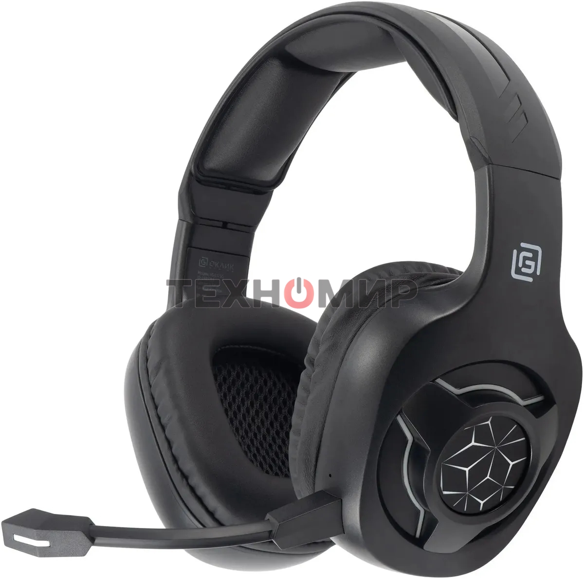 Гарнитура беспроводная/проводная с микрофоном Оклик HS-L575G черный накладные BT оголовье (1895253)