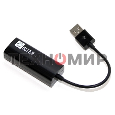 Адаптер USB Ethernet Кабель-адаптер USB2.0 -> RJ45 10/100 Мбит/с, 10см. 5bites UA2-45-02BK
