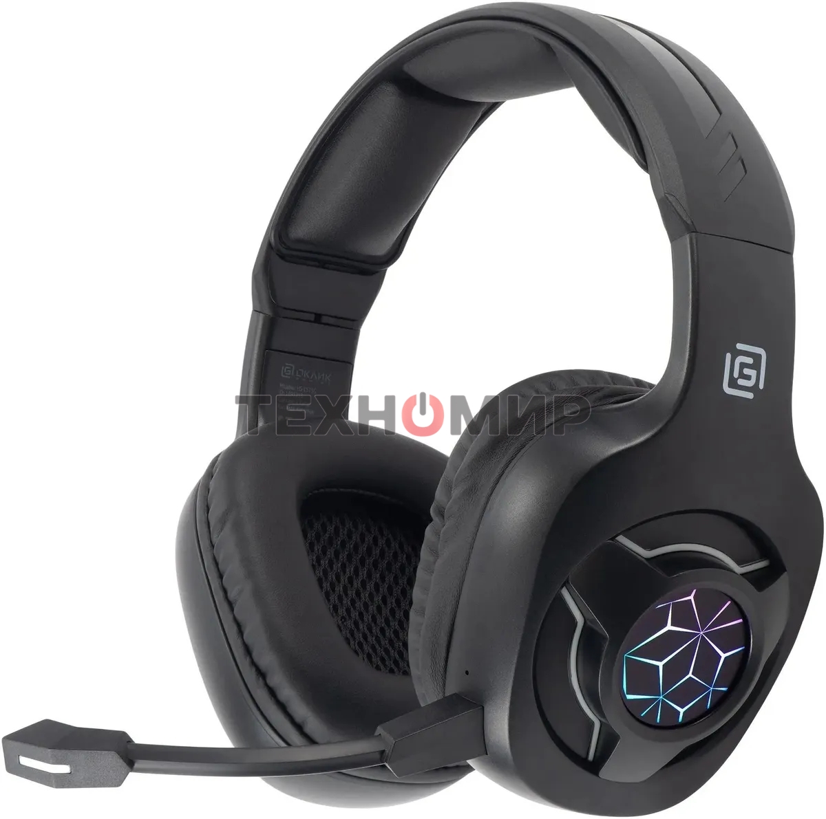 Гарнитура беспроводная/проводная с микрофоном Оклик HS-L575G черный накладные BT оголовье (1895253)