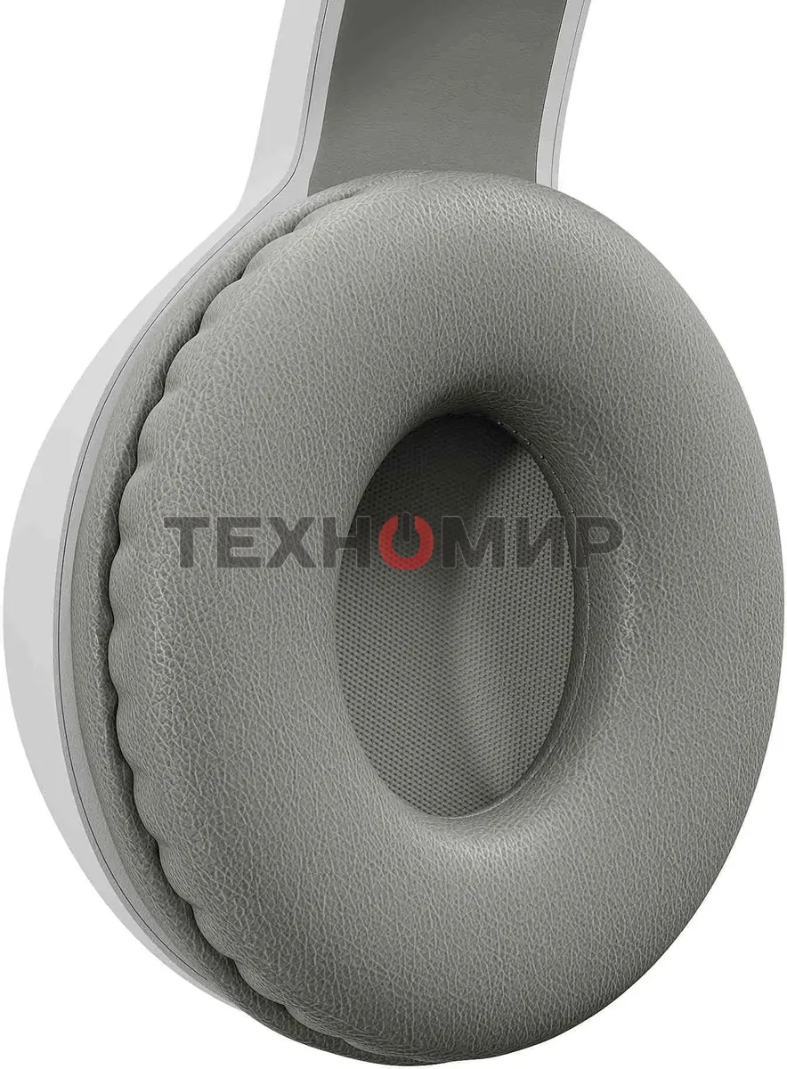 Гарнитура накладные Digma BT-15 беспроводные bluetooth оголовье белый/серый