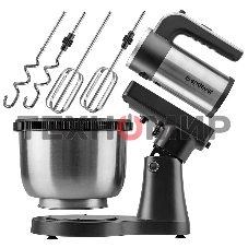 Миксер Endever Sigma-12 c чашей, черный/стальной, 800 Вт, 2 вида насадок, 5 скоростей