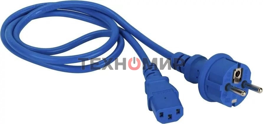 Шнур питания Lanmaster LAN-PP13/SH-10-BL C13-Schuko проводник.:3x0.75мм2 10м 220В 10А синий