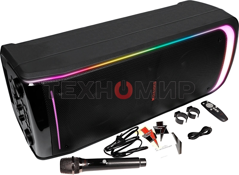 Колонка портативная Ural Молния 10000 черный 1000W 1.1 BT/3.5Jack/USB-C 20м 8000mAh (УРАЛ МОЛНИЯ 10000)