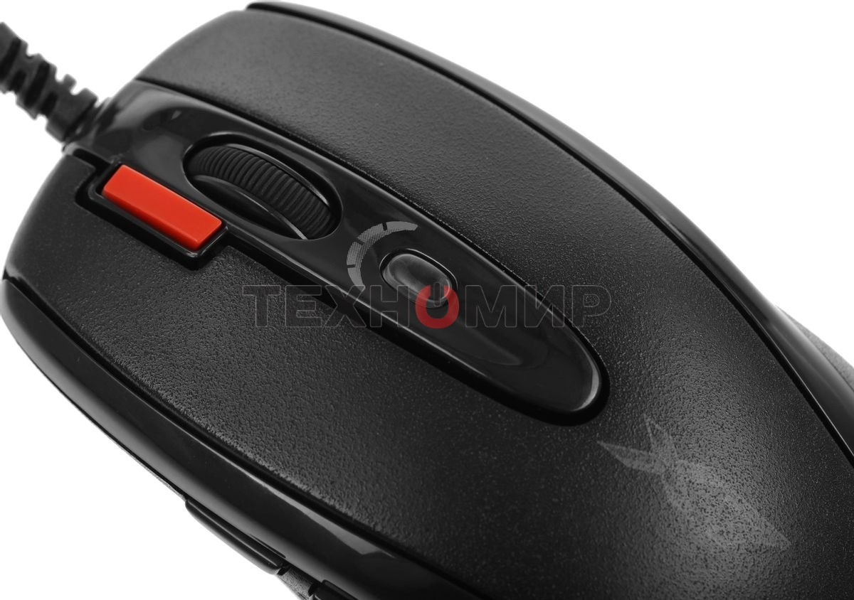 Мышь проводная + коврик A4Tech X-7120 черный, 2000 dpi, USB, кнопки - 7